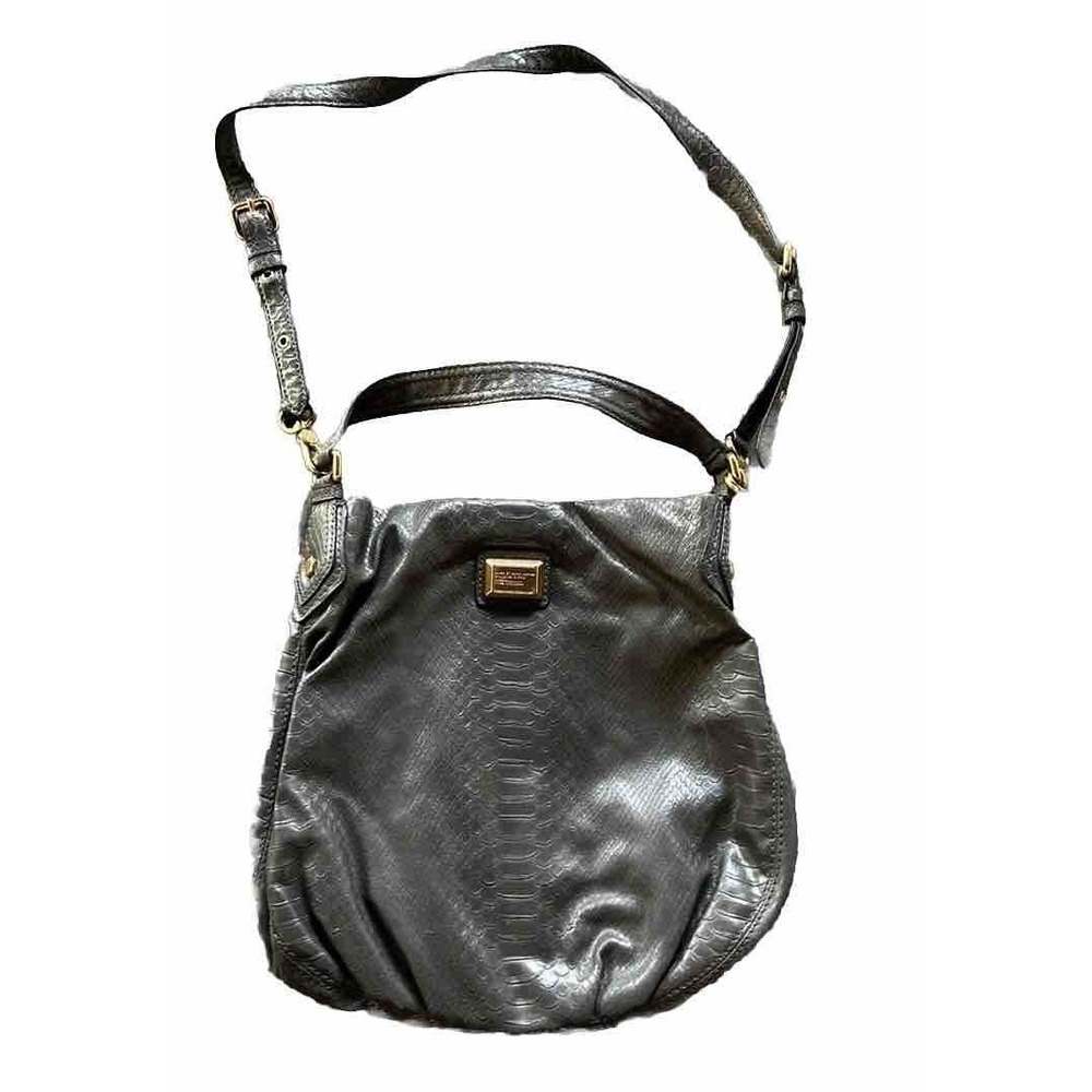 Marc By Marc Jacobs Gray Python Embossed Leather … - image 2